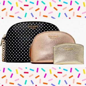 Kate Spade 3 Piece Bundle Crossbody, Cosmetic Case and Card Wallet NWT
